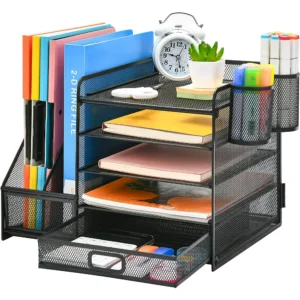 5-Tier Desk Organizer with File Holder