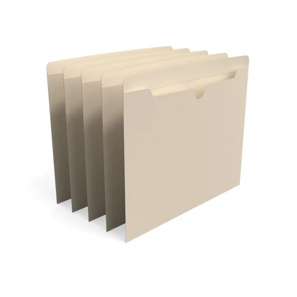 Reinforced File Jacket Letter Size Manila 100/Box - Image 3
