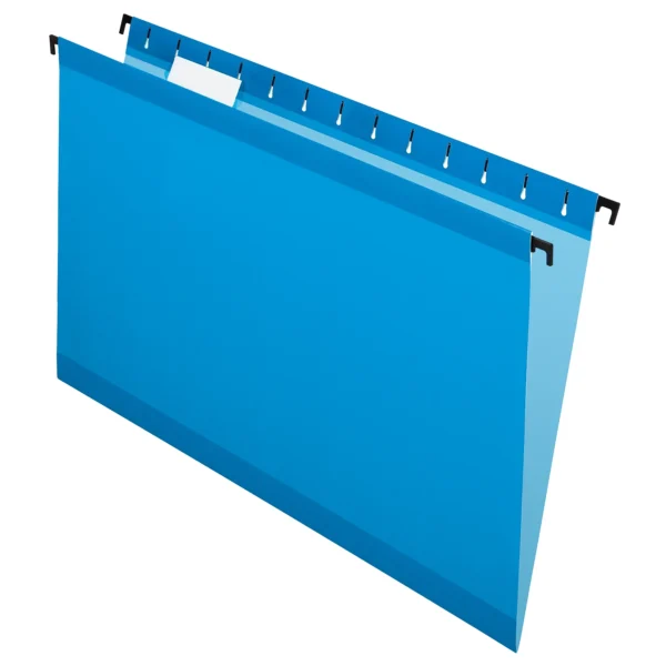 Reinforced Hanging Folders, Legal Size, Blue, 1/5 Cut